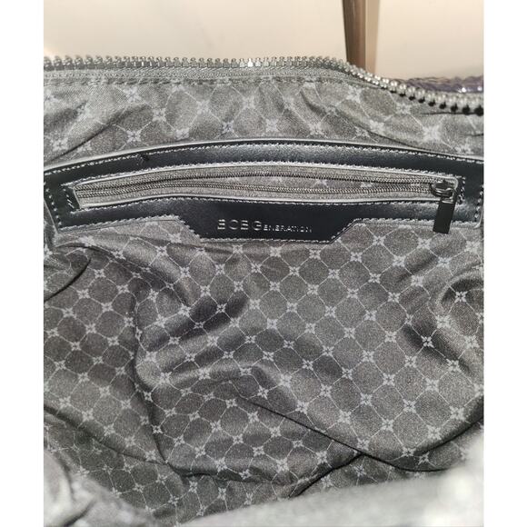 BCBGeneration Two in One Black and Sliver Crossbody Shoulder Puffer Bag - Picture 5 of 7